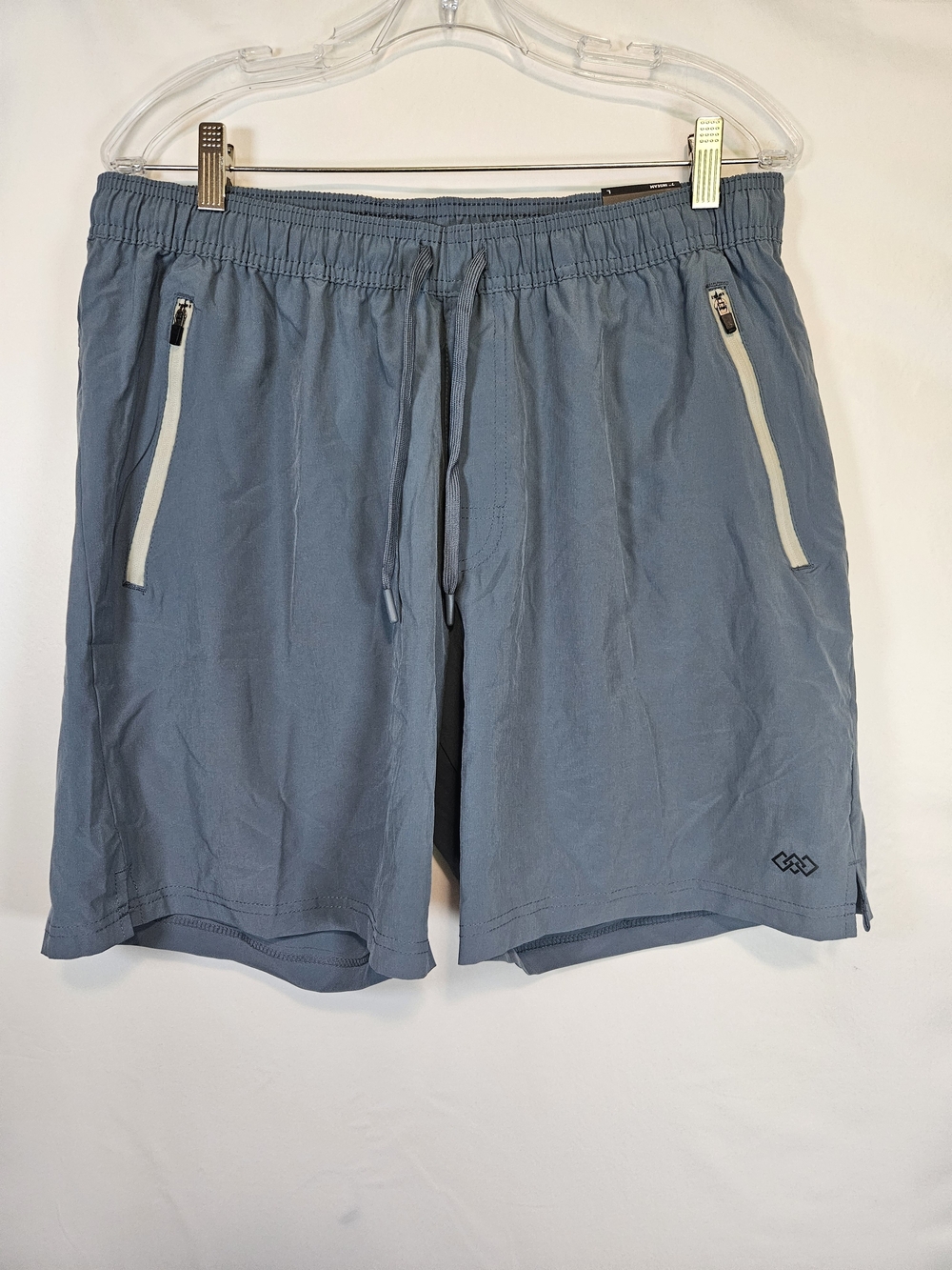 Men's Athletic Drawstring Shorts in Dusty Blue